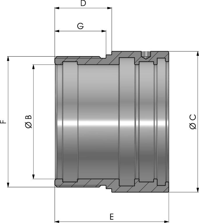 TESTATA TUFFANTE TIPO-H ACCIAIO